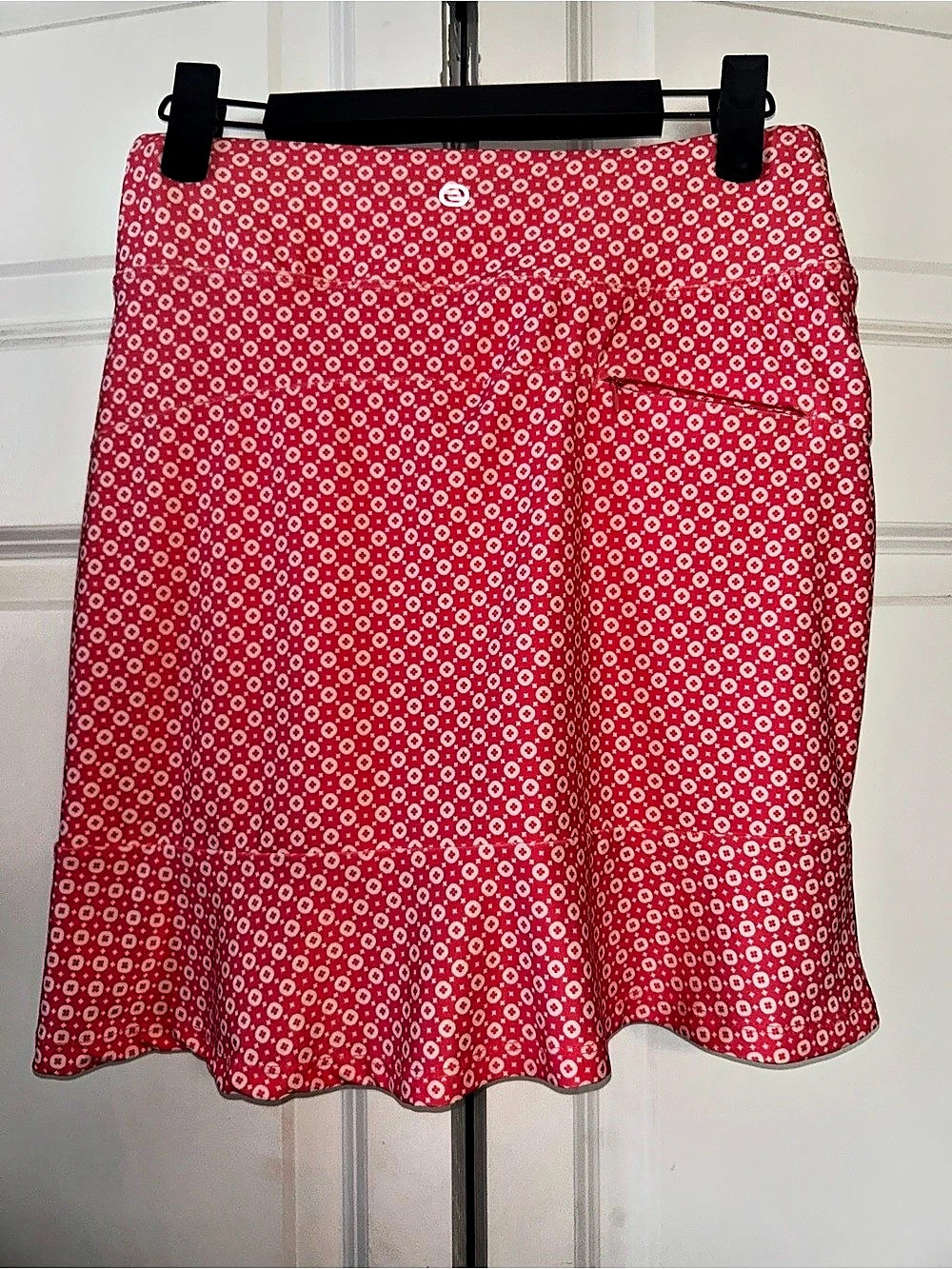 Etonic Geometric A-Line Skirt in Pink & White Size XS